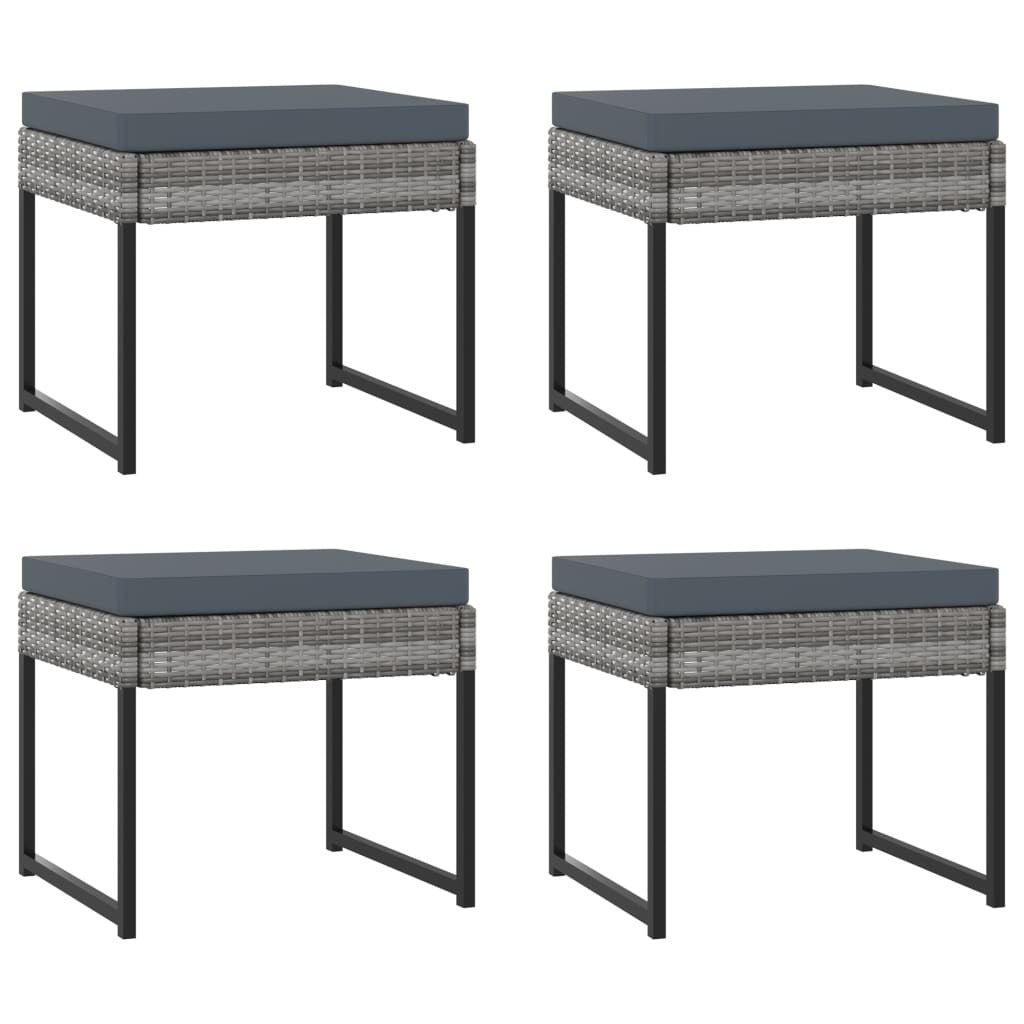 Garden Dining Set Grey Poly Rattan, Tempered Glass, Steel 10-Person