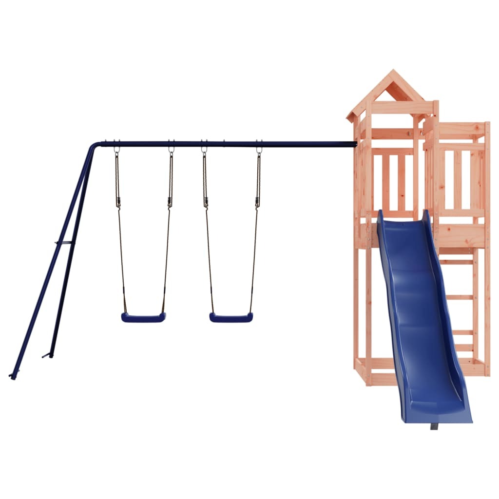 Outdoor Playset Natural wood, blue Solid douglas wood, Polypropylene