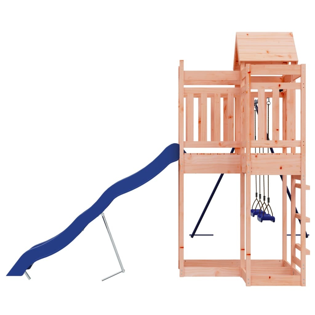 Outdoor Playset Natural wood, blue Solid douglas wood, Polypropylene
