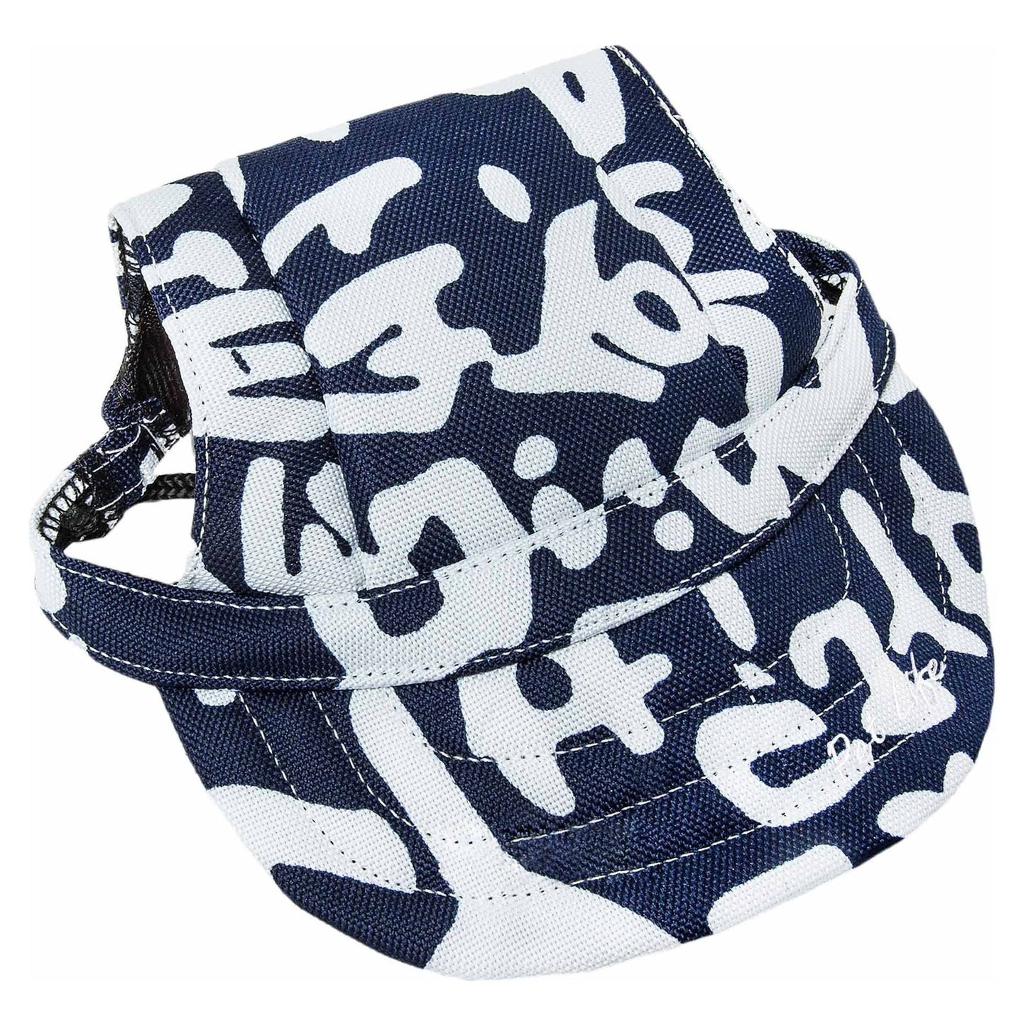Pet Life 'bone Cappa' Graffiti Sculptured Uv Protectant Adjustable Fashion Dog Hat Cap - Medium