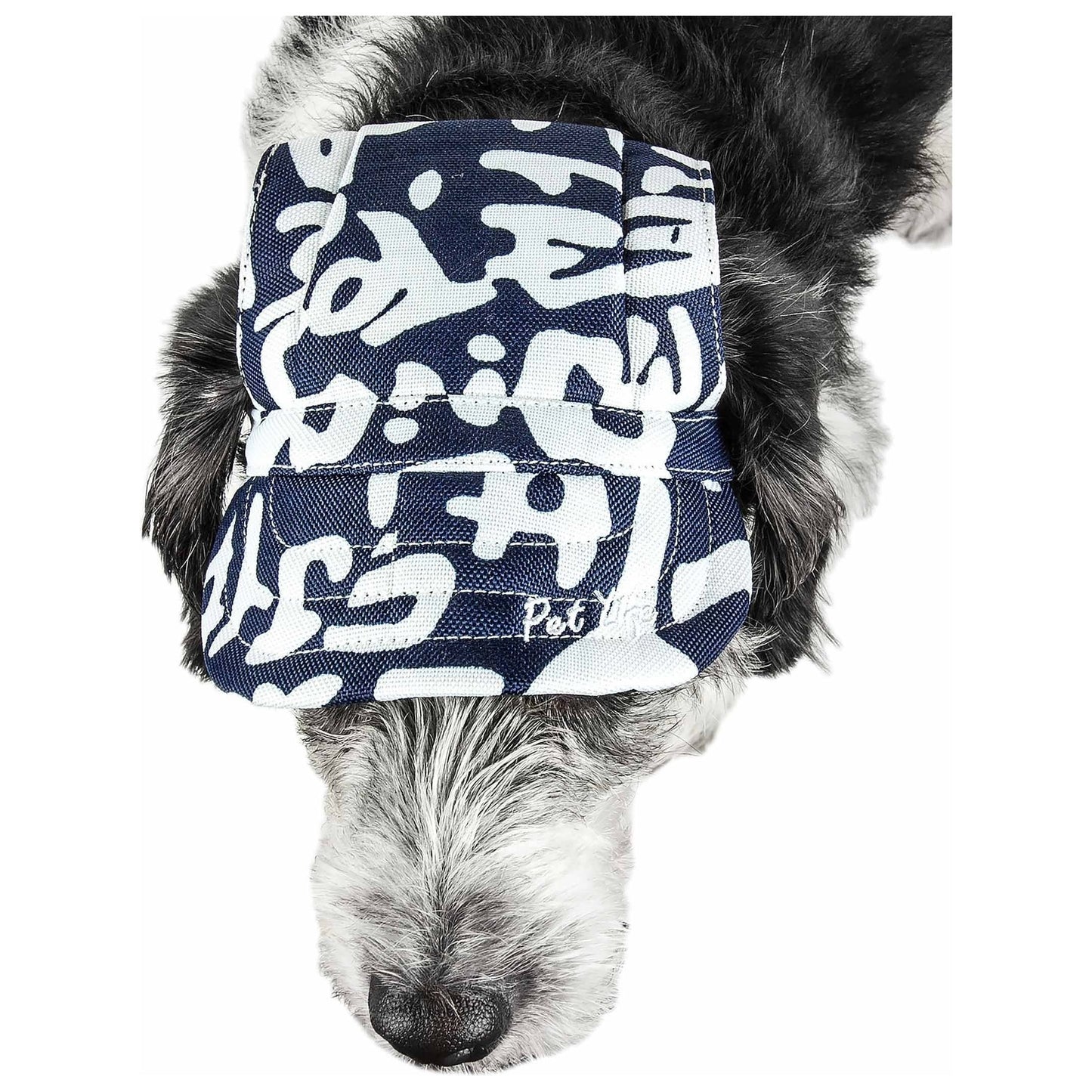 Pet Life 'bone Cappa' Graffiti Sculptured Uv Protectant Adjustable Fashion Dog Hat Cap - Medium