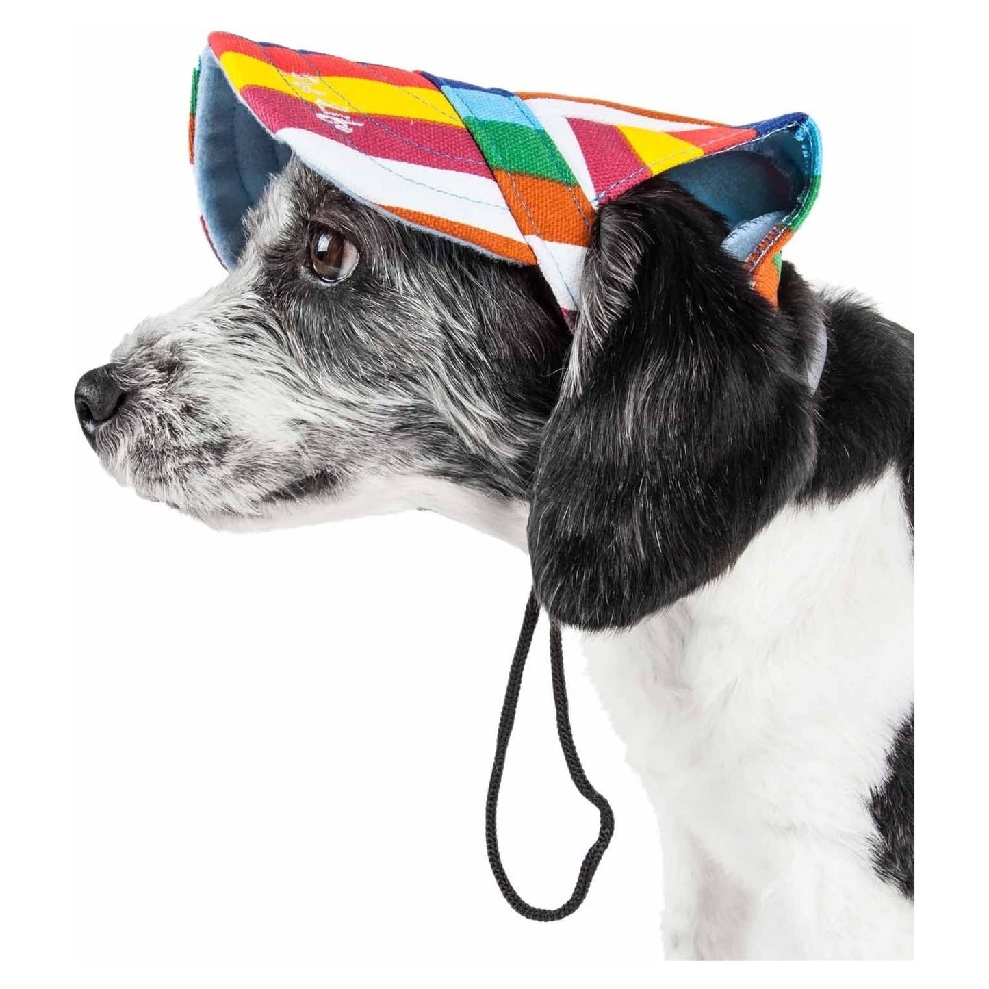 Pet Life 'colorfur' Floral Uv Protectant Adjustable Fashion Dog Hat Cap - Large