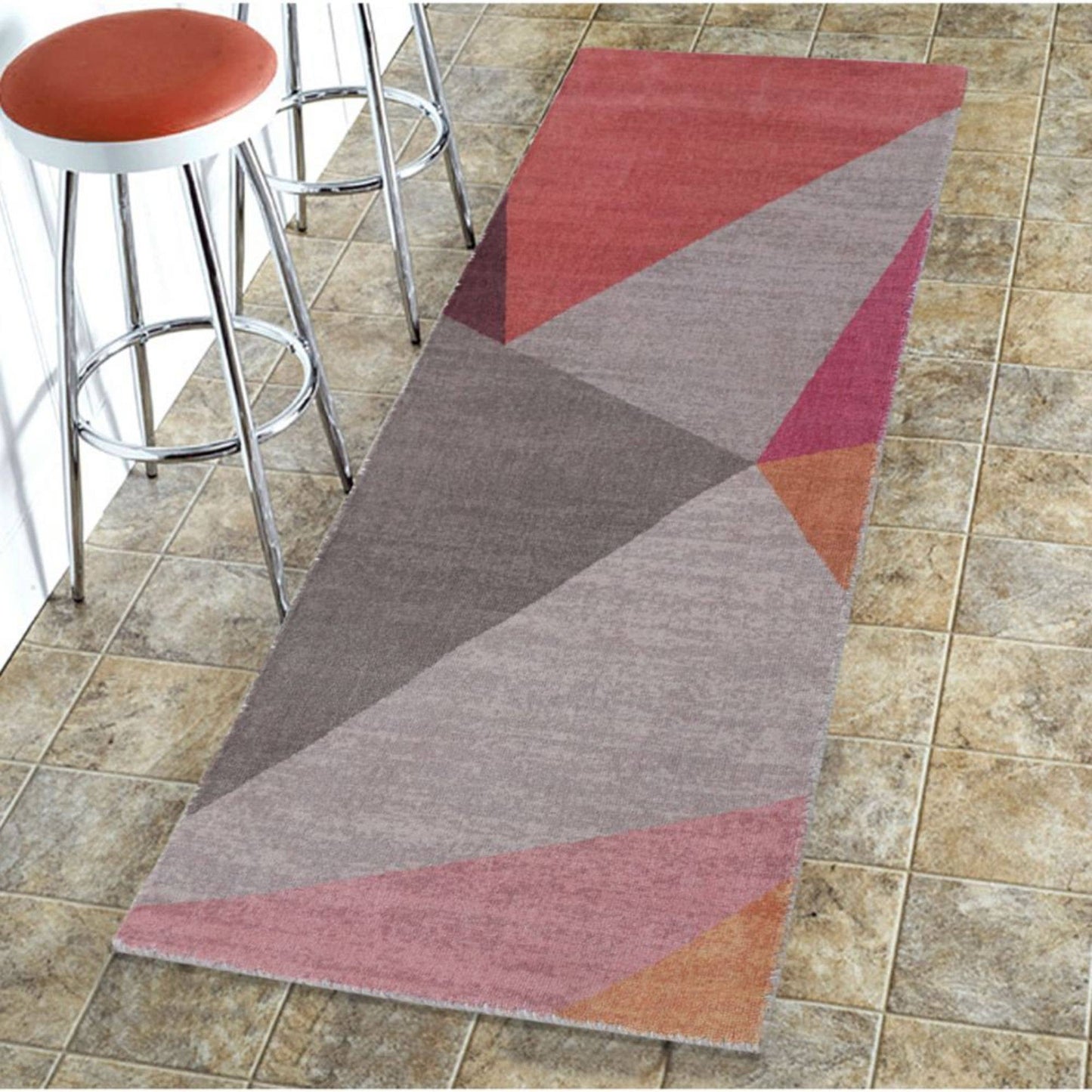 RugSmith Pink Pyramid Geometric Runner Rug, 2' x 6'Heart
