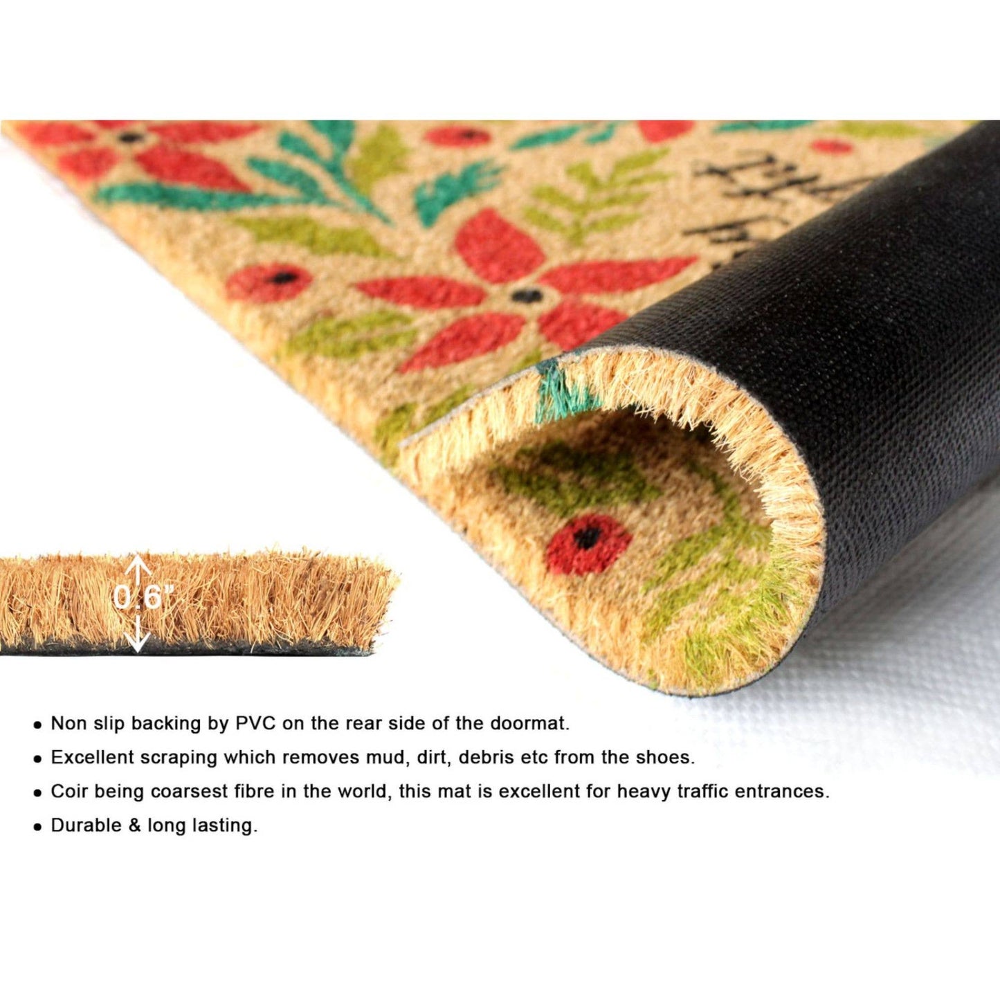 RugSmith Red Holiday Merry & Bright Area Rug, 18" x 30"Heart