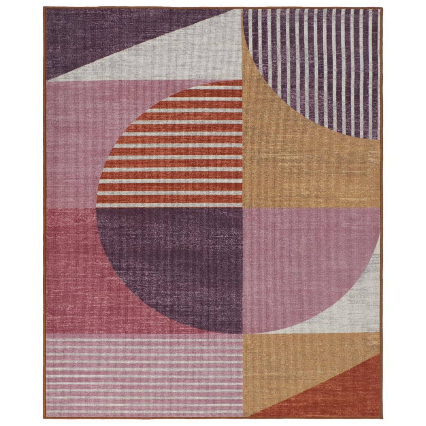 RugSmith Mustard Mondrian Geometric Area Rug, 5' x 7'Heart