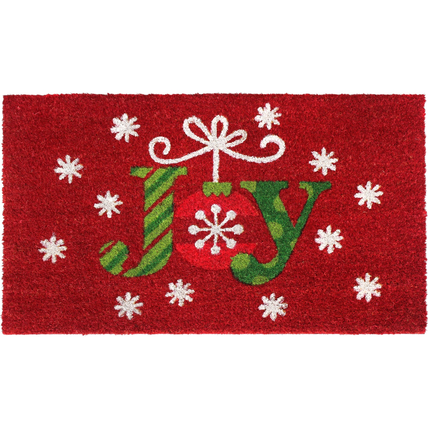 RugSmith Multi Machine Tufted Joy Flakes Doormat, 18" x 30"Heart
