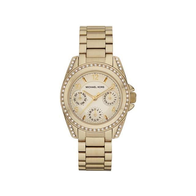 Michael Kors Blair Champagne Dial Gold-tone Stainless Steel Ladies Watch MK5639