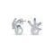 Nautical Bride White Simulated Pearl Pave CZ Starfish Stud Earrings For Women For Prom 925 Sterling Silver