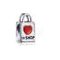 Shopping Bag Heart Love Charm Bead Women Teen Oxidized .925 Sterling Silver Fits European Bracelet
