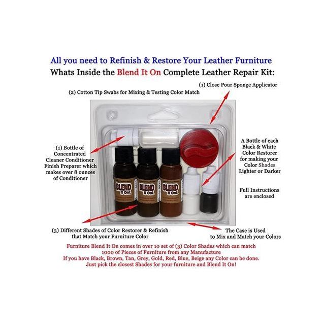 Max Complete Refinish, Restore, Recolor & Repair Kit/Now with 3 Color Shades to Blend with & Vinyl Refinish (Beige Mix)