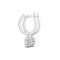 Women's 14k White Gold Cushion Shape Halo Style Drop Earrings