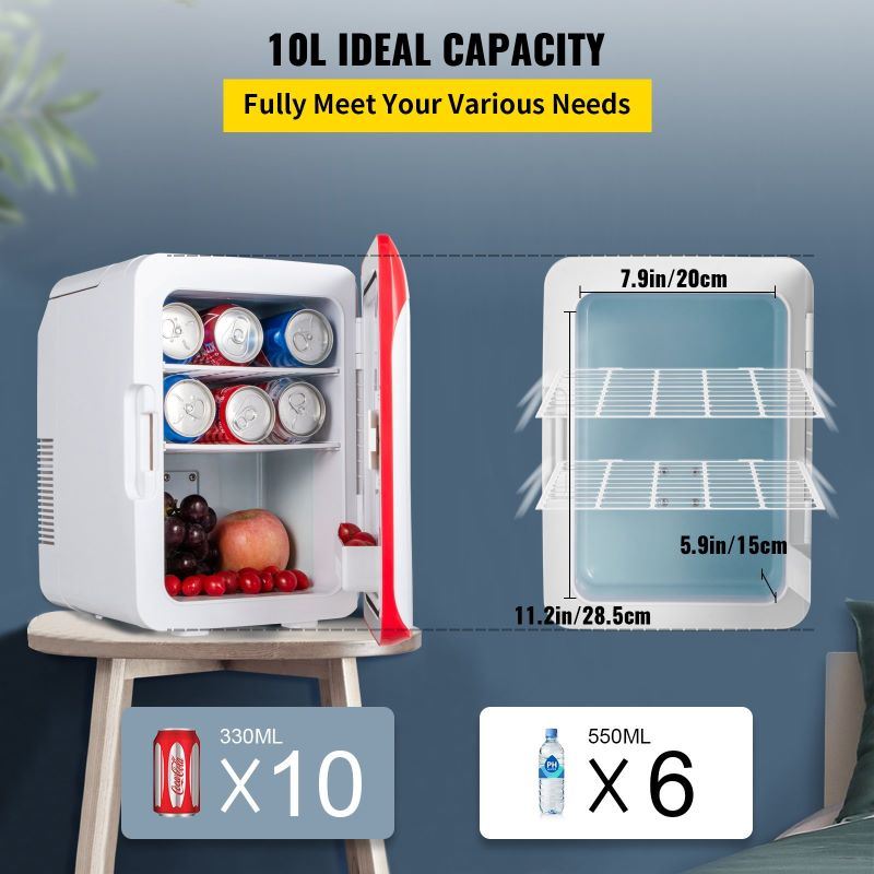 Portable Cooler Compact Mini Refrigerator For Bedroom Office Car Boat Dorm Skincare