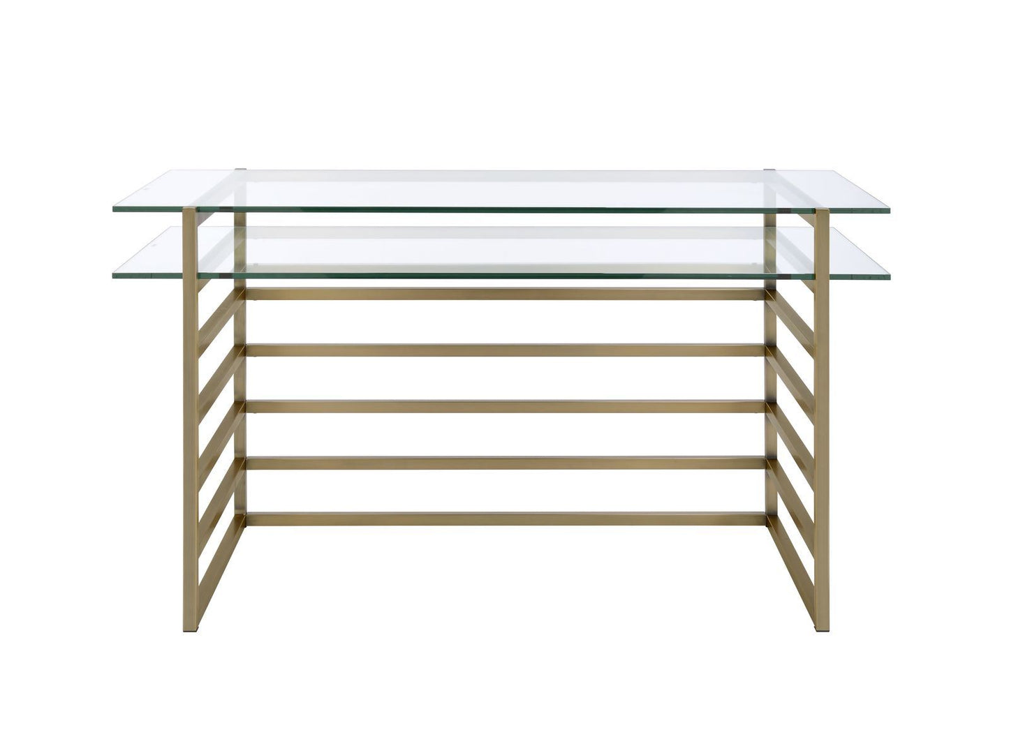 Shona Desk in Antique Gold & Clear Glass YJ