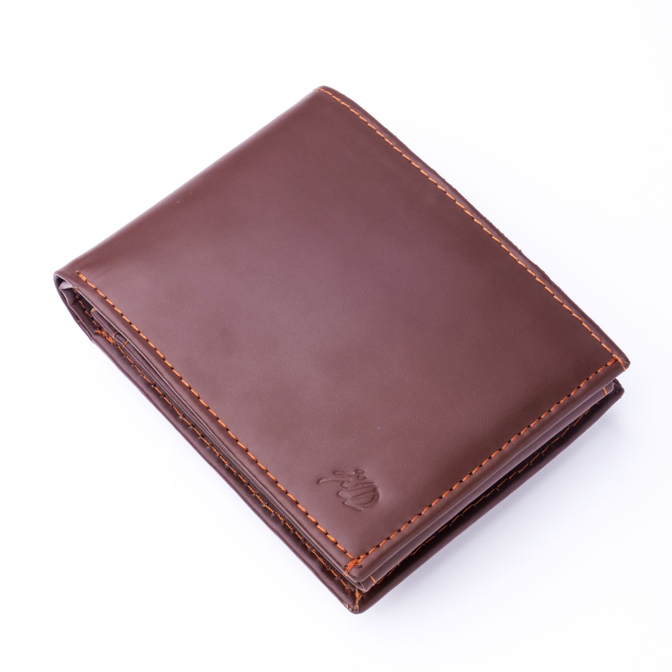 Minimalist Mens Leather Bi-Fold Wallet