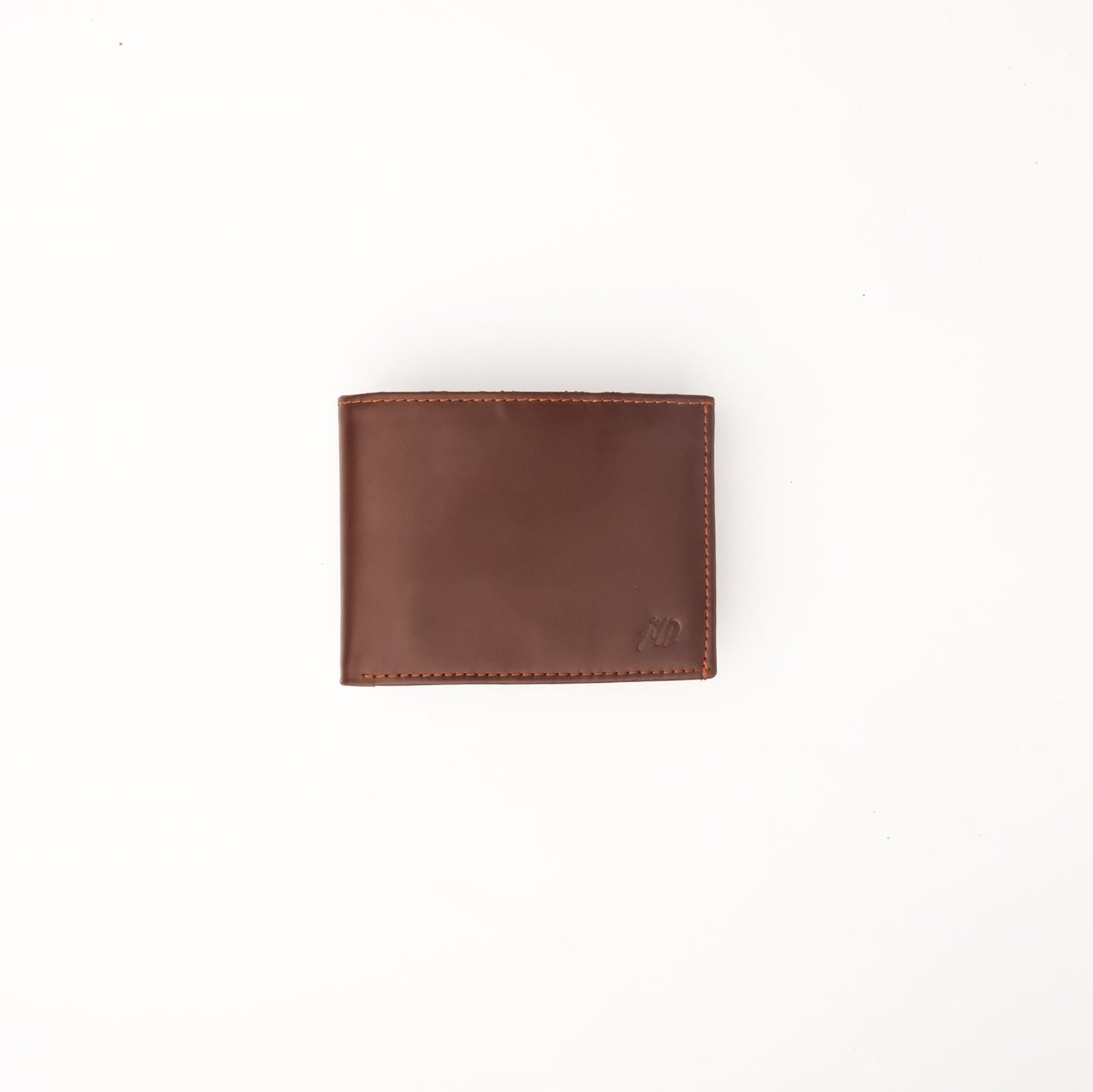 Minimalist Mens Leather Bi-Fold Wallet