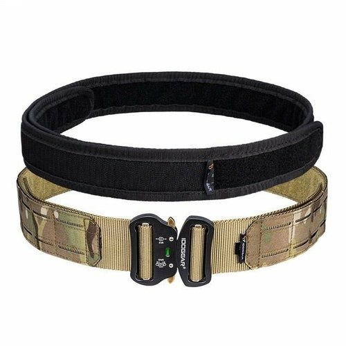 2 Inch Tactical Belt Quick Release Metal Buckle Laser MOLLE Mens Belts