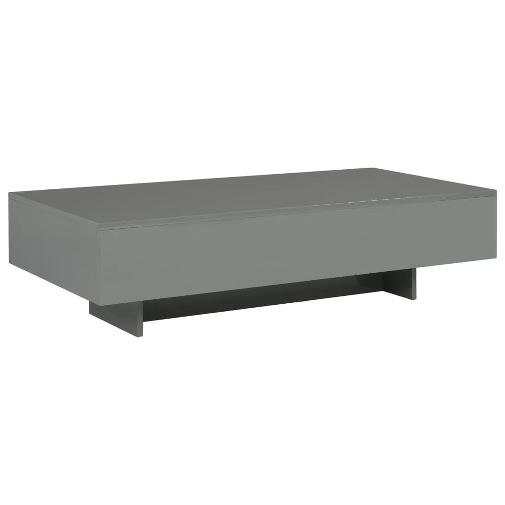 Coffee Table High Gloss Gray 45.3"x21.7"x12.2" MDF