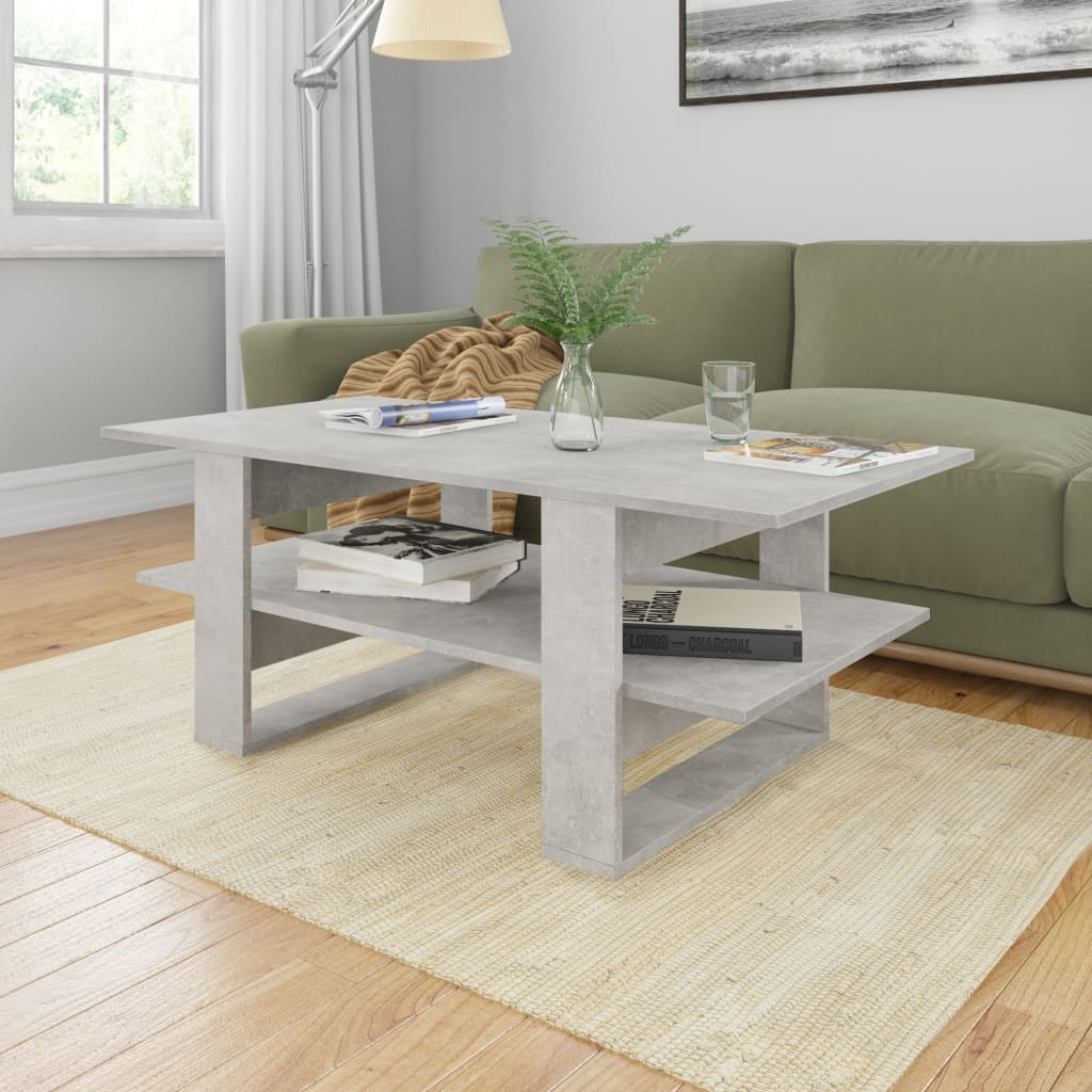 Coffee Table White 43.3"x21.6"x16.5" Chipboard