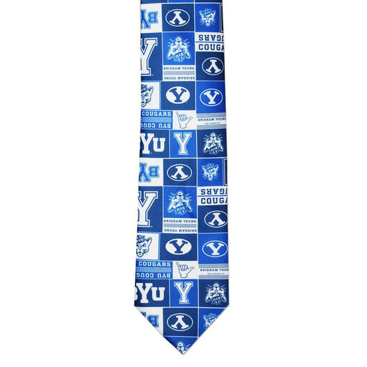 BYU Logos Pattern Men's Tie