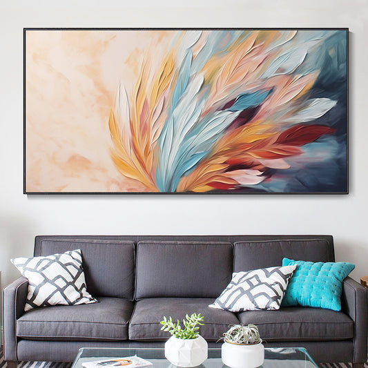 Handmade Oil Painting Abstract Peacock Feather Painting Feather Landscape Furniture Decor Hand Muscle Oil Painting Modern Art Minimalist Living Room Wall Painting