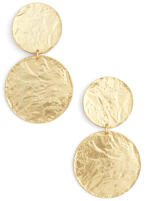 Large disc statement earrings
