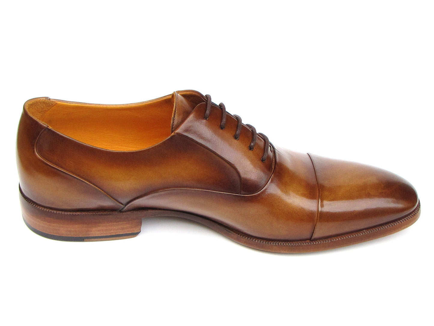 Paul Parkman Men's Captoe Oxfords Brown Leather (ID#074-CML)