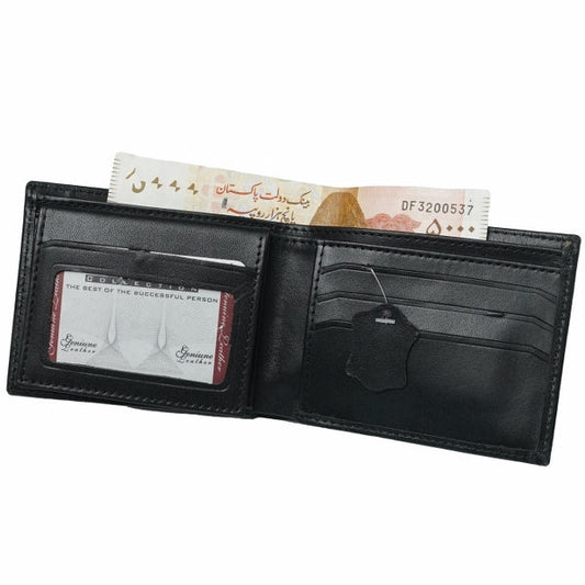 BI-FOLD Dollar4 Genuine Cow Leather Mens Wallet