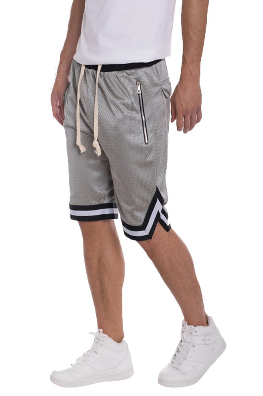 Solid Mesh Basketball Active Shorts