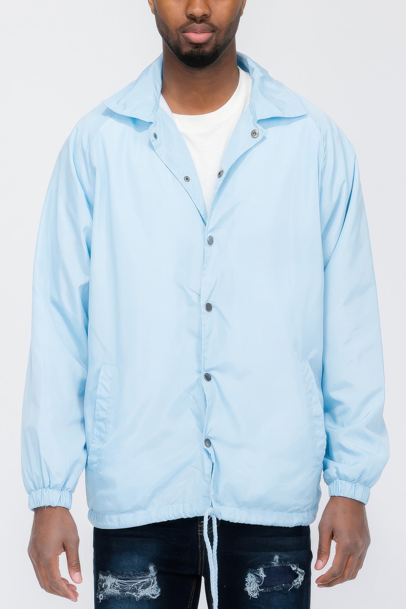 Men's Casual Windbreaker Coaches Jacket