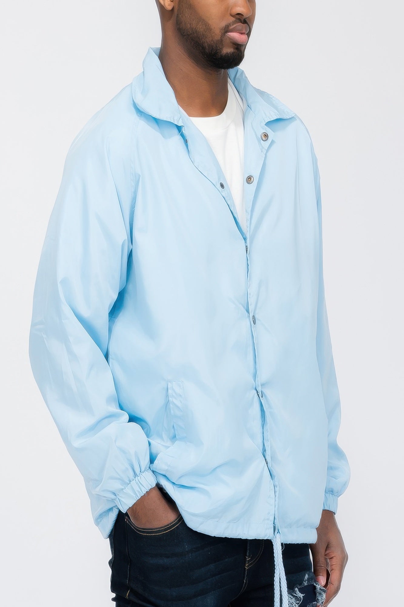 Men's Casual Windbreaker Coaches Jacket