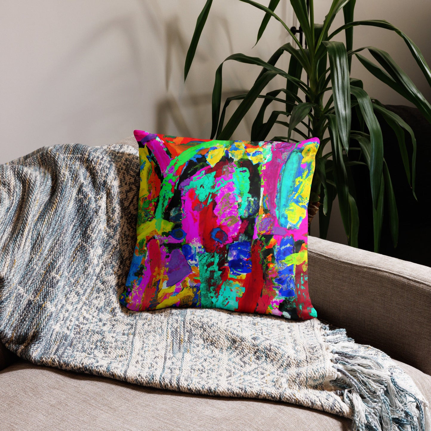 Lumbar Throw Pillow Multicolor Abstract Pattern 2