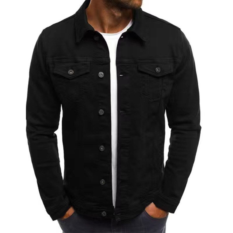 Mens Denim Jeans Jacket Short Slim Fit