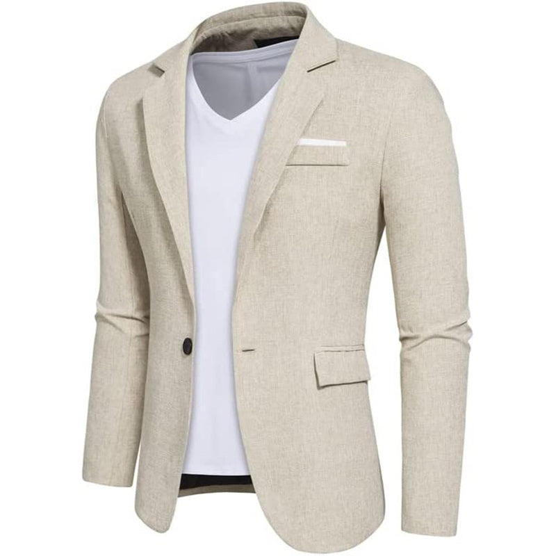 Mens Casual Blazers 1 Button Slim Fit Suit Jackets Lightweight Sport Coats