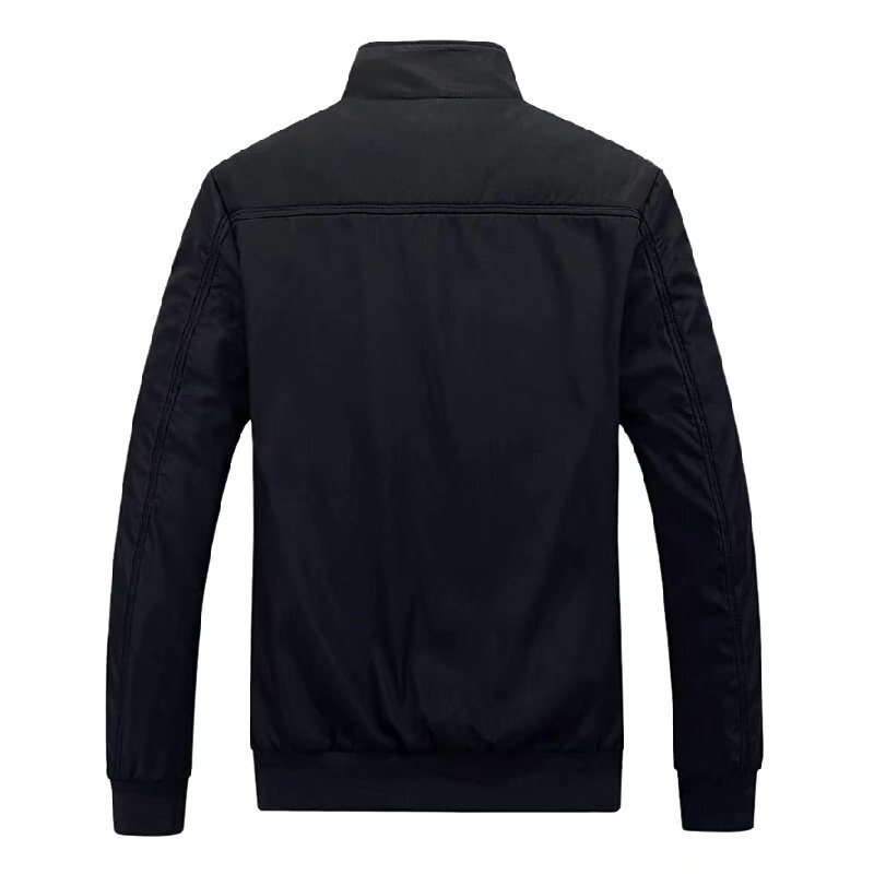 Men's Casual Solid Color Zipper Jacket