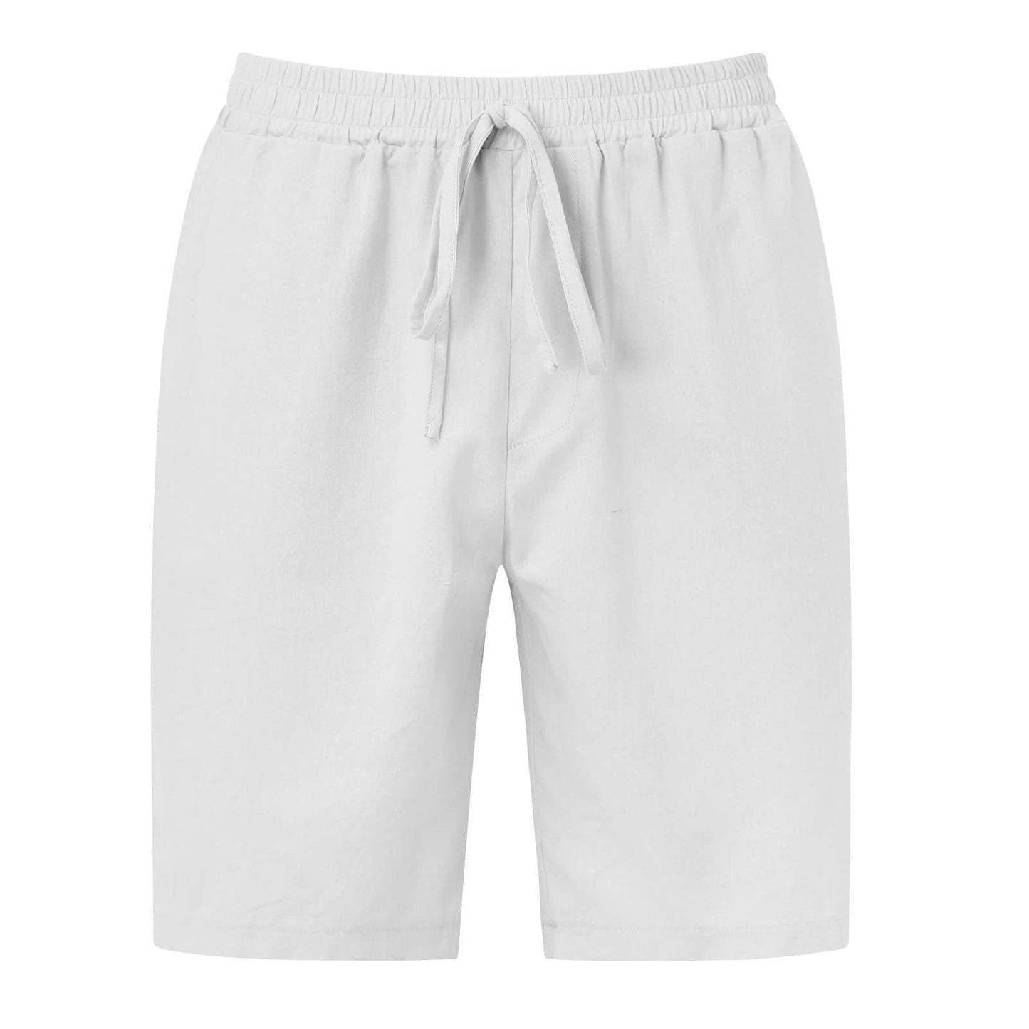 Men's 2 Piece Linen Sets Short Sleeve Button Up Shirt and Shorts Summer Casual Beach Outfits