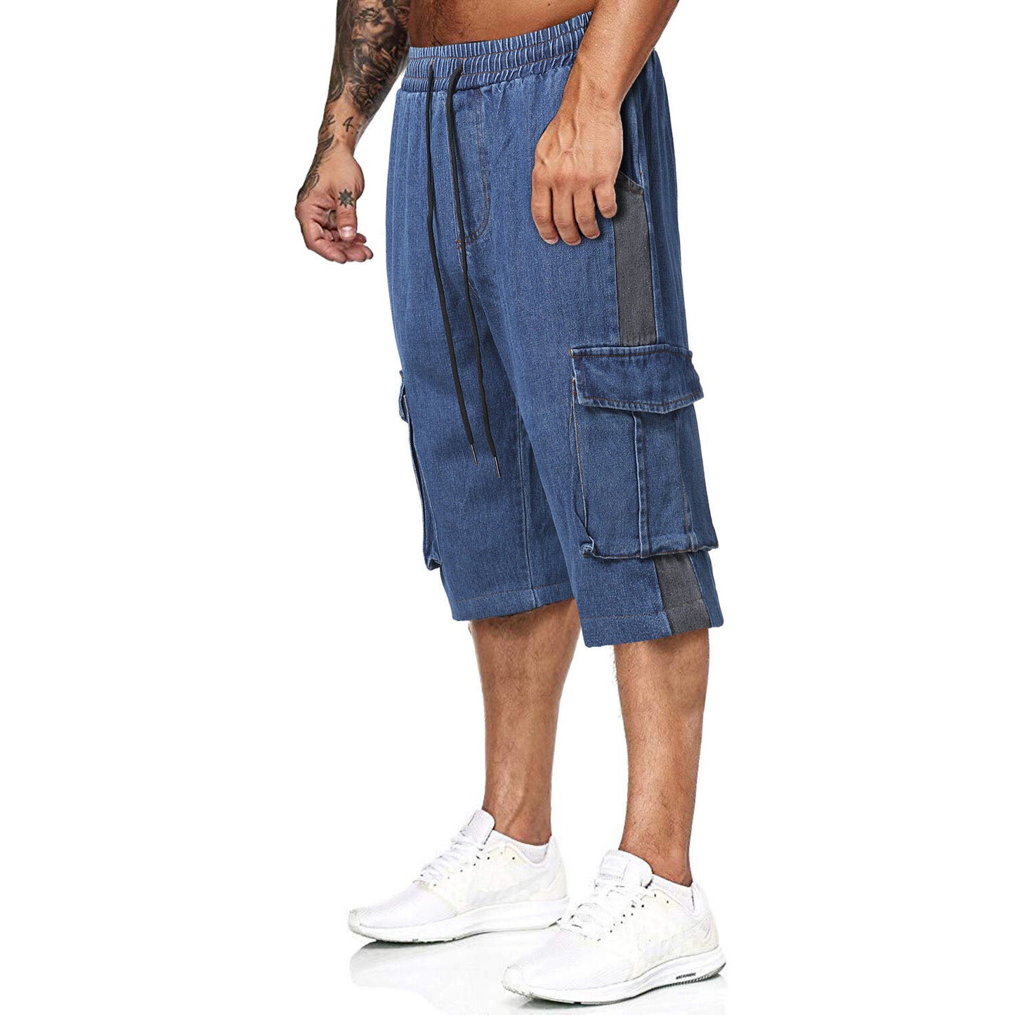 Men's Jeans Work Denim Shorts with Cargo Pockets