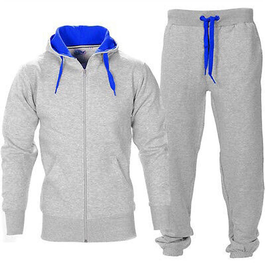 Men's Casual Two-Piece Suits Slim Fit Hip-Hop Hoodie Pants Tracksuits Running Clothes