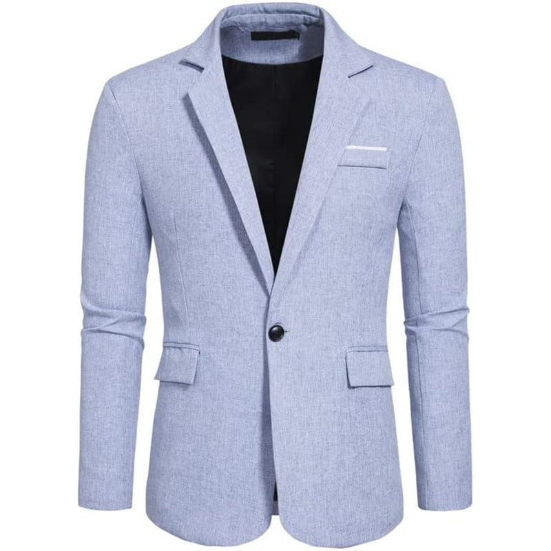 Mens Casual Blazers 1 Button Slim Fit Suit Jackets Lightweight Sport Coats