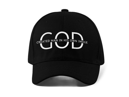 Graphic Snapback Baseball Hat, God Created Man In His Own Image, Genesis 1:27