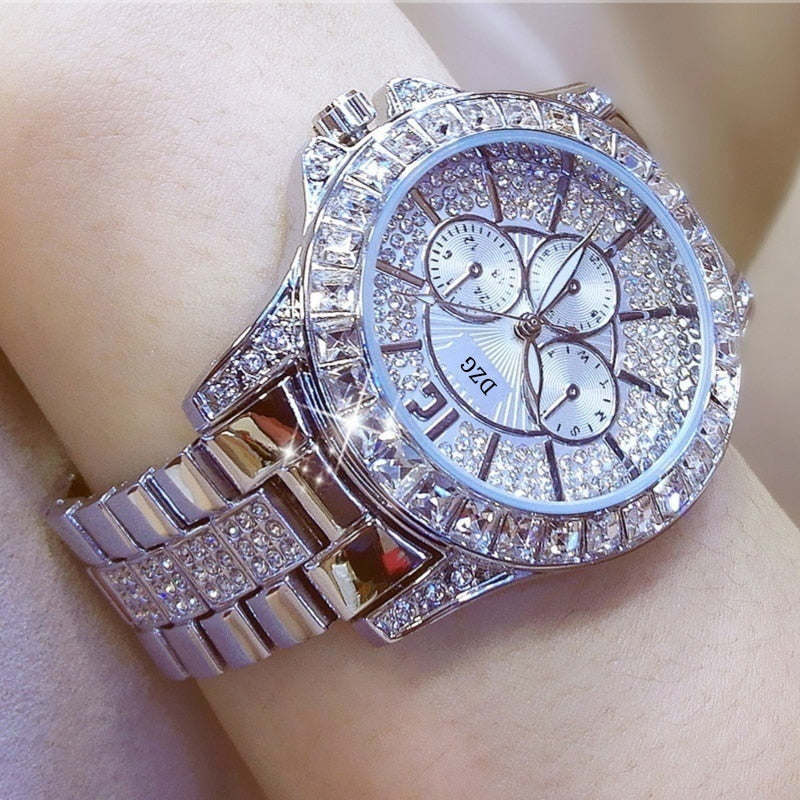 Women Watch with Diamond Watch Ladies Top Luxury Brand Ladies Casual Women Bracelet Crystal Watches