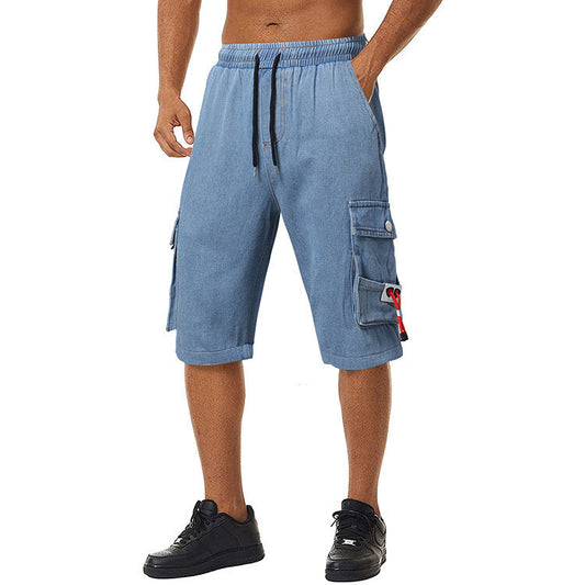 Men's Jeans Work Denim Shorts with Cargo Pockets