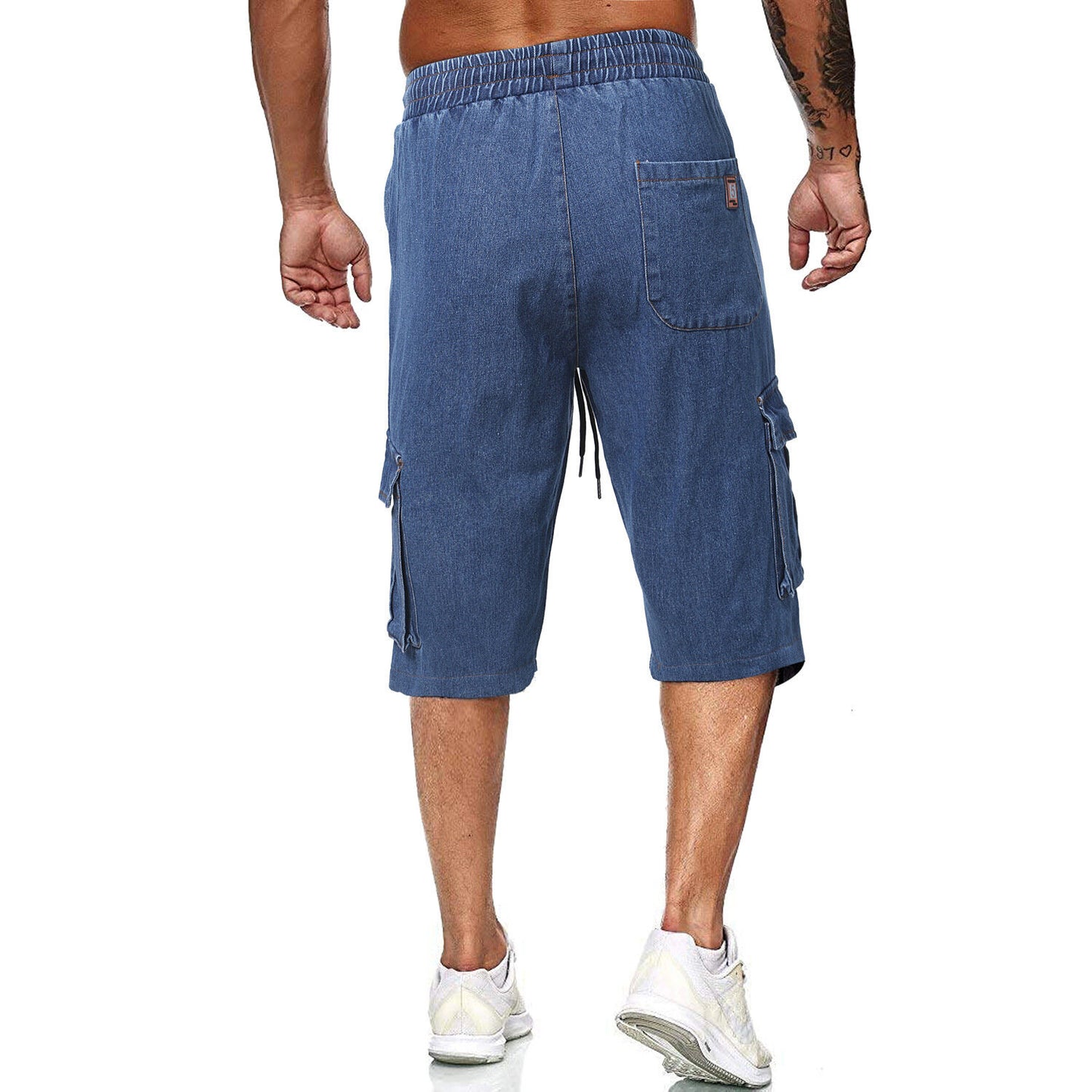 Men's Jeans Work Denim Shorts with Cargo Pockets