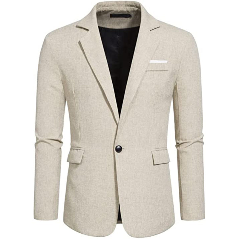 Mens Casual Blazers 1 Button Slim Fit Suit Jackets Lightweight Sport Coats