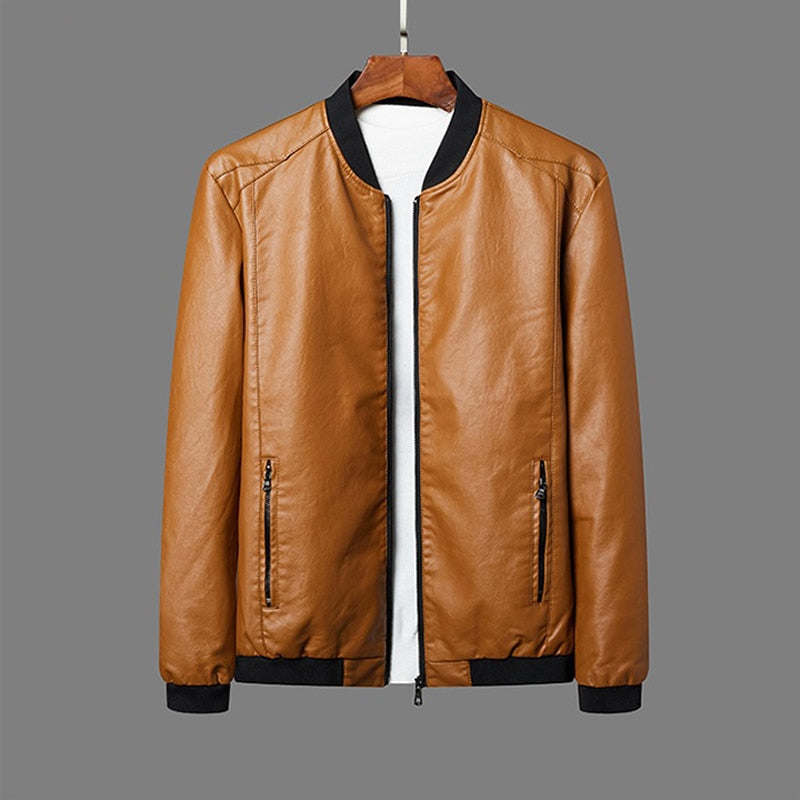 Leather Jacket Men Plus Size Blazer Casual Men's Jackets Motorcycle Wind breaker