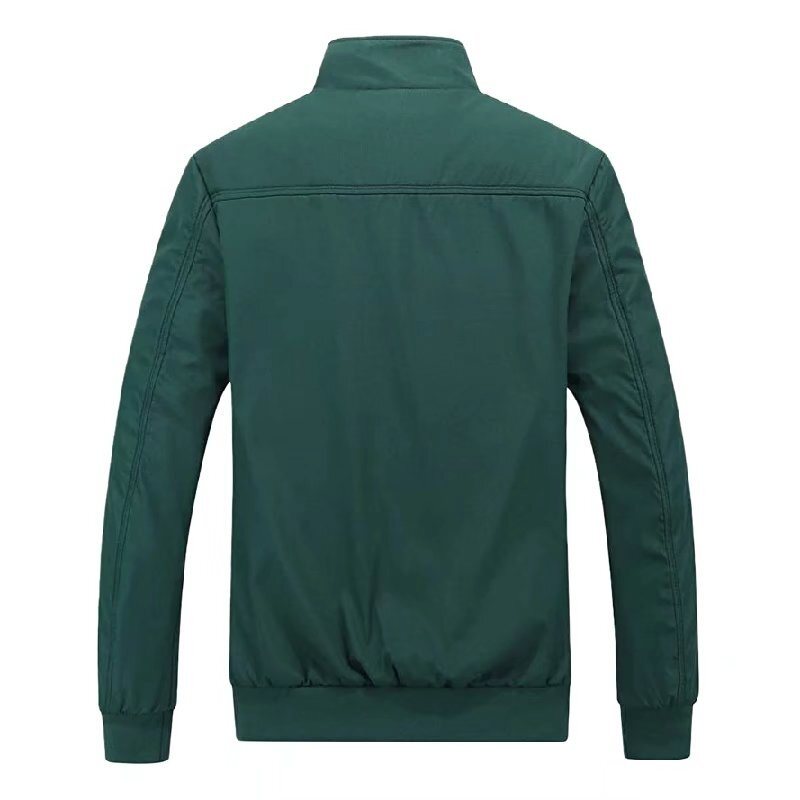 Men's Casual Solid Color Zipper Jacket