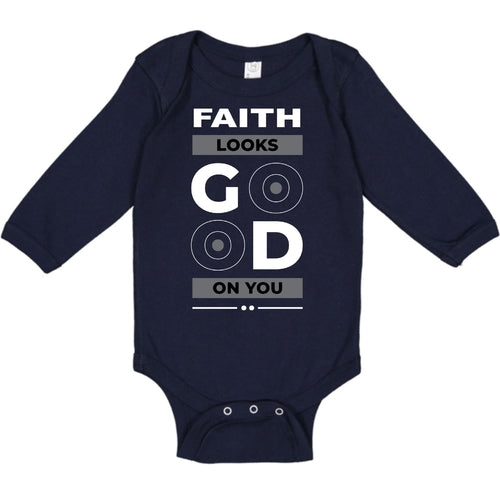 Infant Long Sleeve Graphic T-shirt, Faith Looks Good
