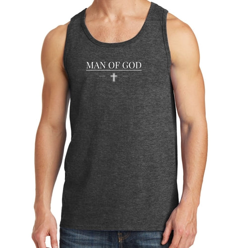 Mens Fitness Tank Top Graphic T-shirt Man Of God Print