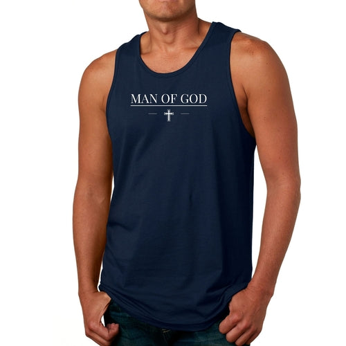 Mens Fitness Tank Top Graphic T-shirt Man Of God Print