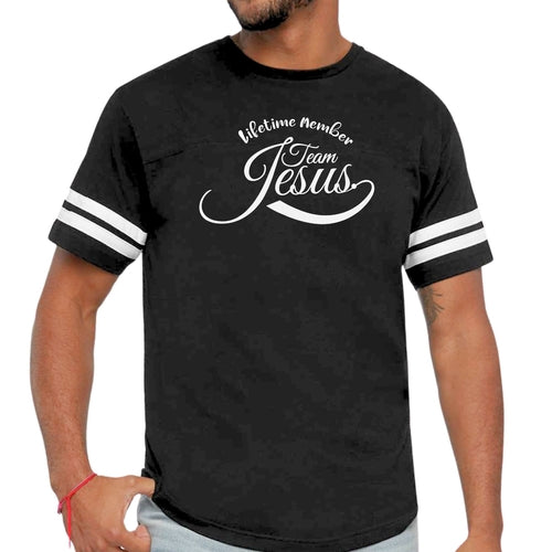 Mens Vintage Sport Graphic T-shirt Lifetime Member Team Jesus