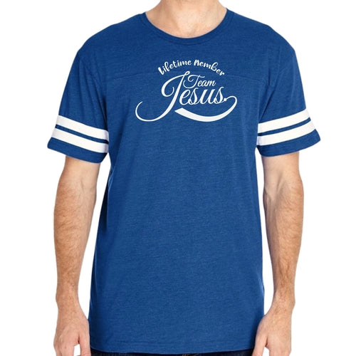 Mens Vintage Sport Graphic T-shirt Lifetime Member Team Jesus